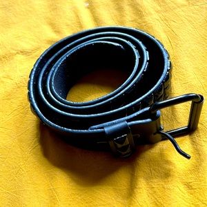 Black leather & black studded belt, 40”. Relive your punk & emo days! Like new